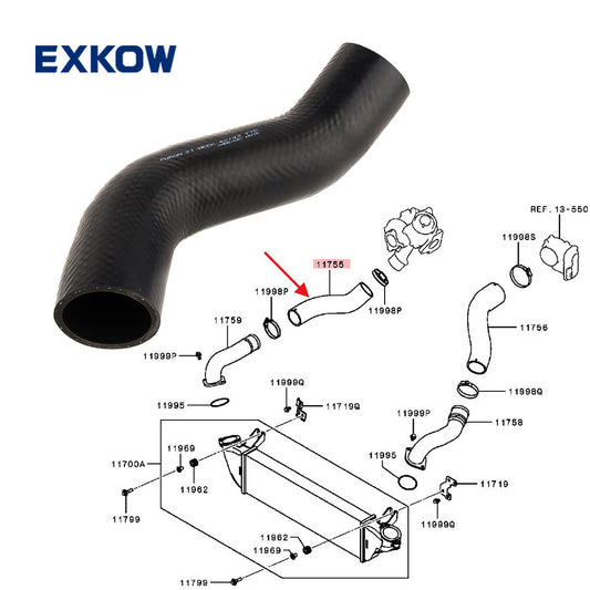 Intercooler Intake Air Hose for Mitsubishi for Challenger L200 2.2 2.4 15- 1505A769
