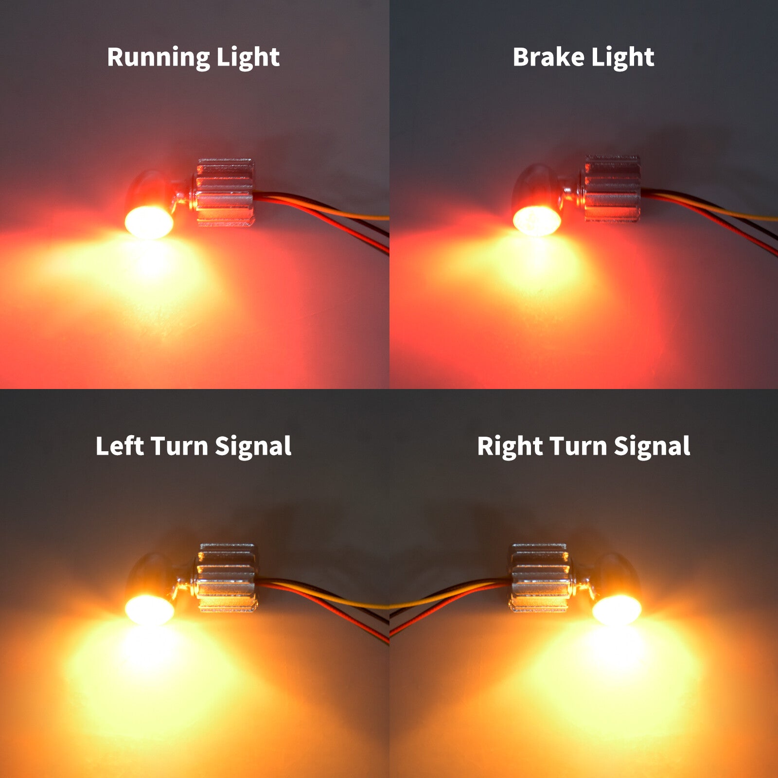 Chrome Super for Mini Light Indicator Running Brake Turn Signal Fit for Harley for Honda