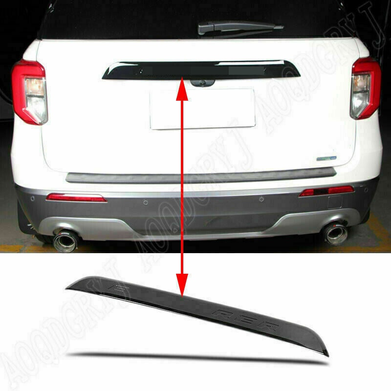 Glossy Black Tail Gate Trunk Lid Molding Cover Trim for Ford Explorer 2020-2023