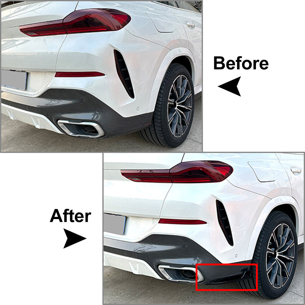 Rear Bumper Lip Wrap Angle Spoiler for BMW X6 G06 2020-2022 2020 2021