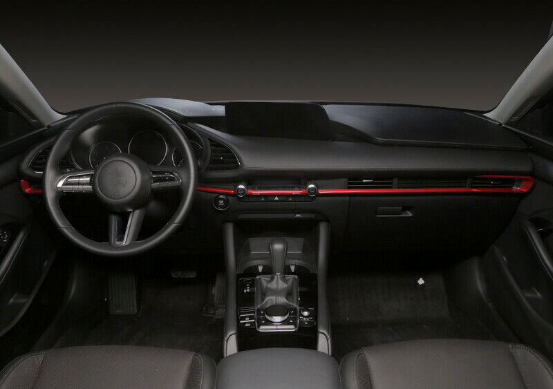 for Mazda 3 2020-22 Red Interior Central Console Dashboard Decorative Strip Trim