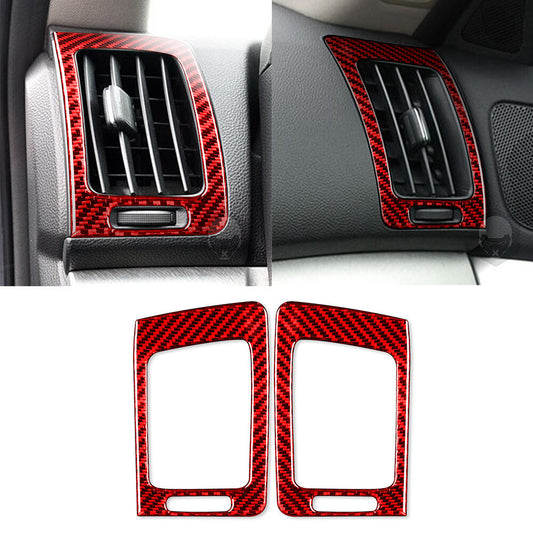 Red Carbon Fiber Side Air Vent Outlet Cover Fit for Infiniti G37 Sedan 2007-2013