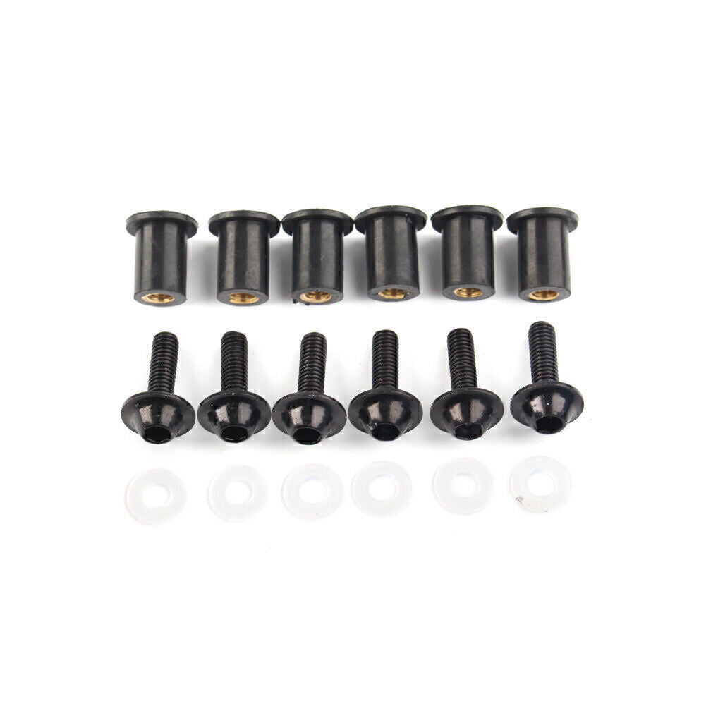 Windshield Windscreen Bolts Screw Fixing Kit Fit for Honda CBR250R CBR300R Black