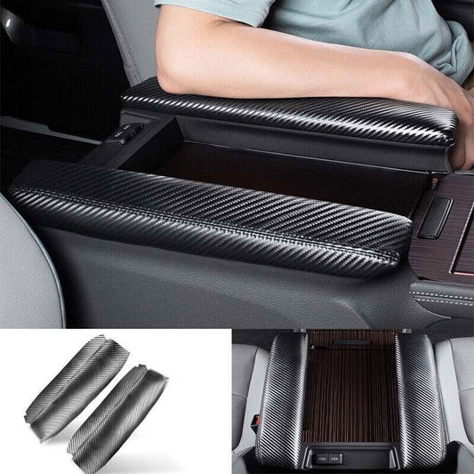 PU Carbon Fiber Style Armrest Box Holster Molding Trim for Toyota for Sienna 21-2024
