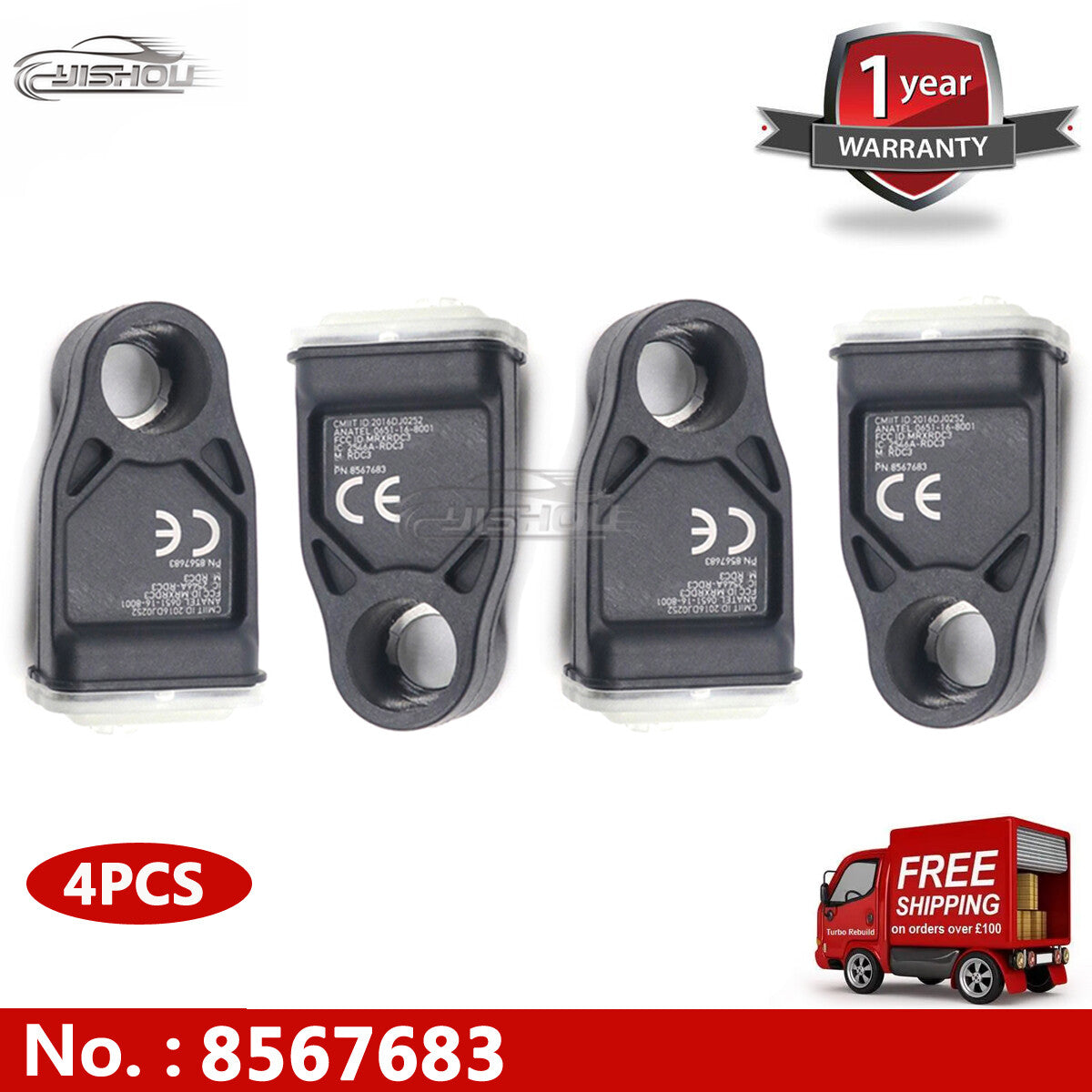 4PCS TPMS for BMW Motorcycle Tire Pressure Monitoring Sensor 36318567683 8567683
