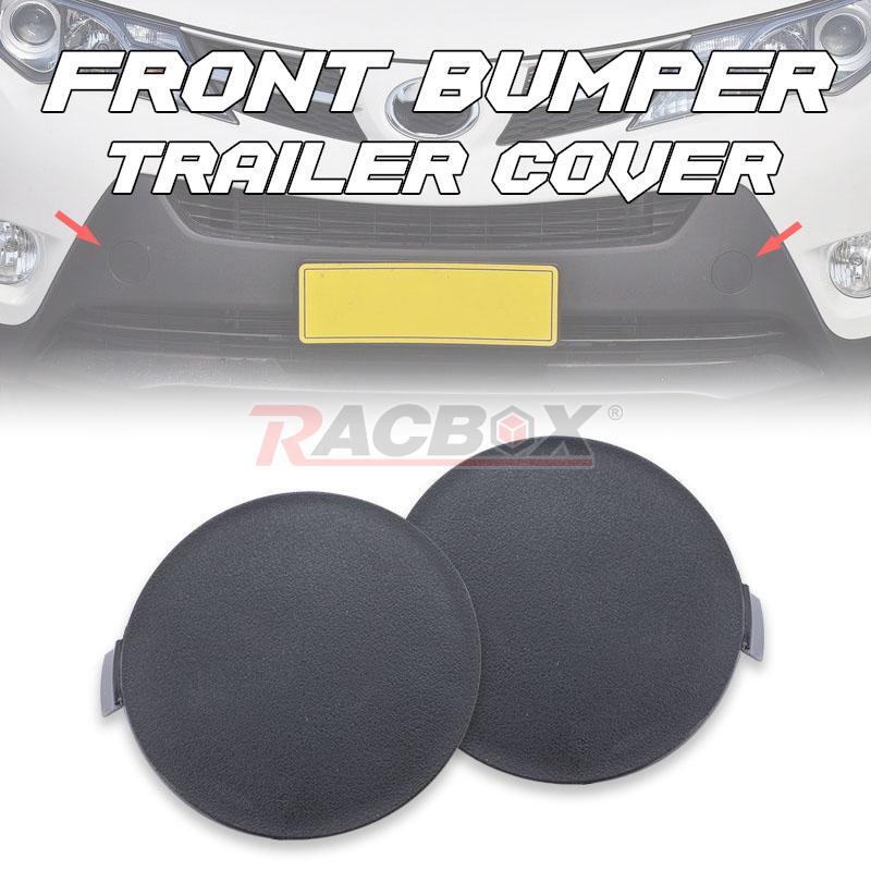 1 Pair Front Bumper Tow Hook Cover Cap Left Right for TOYOTA RAV4 2013 2014 2015