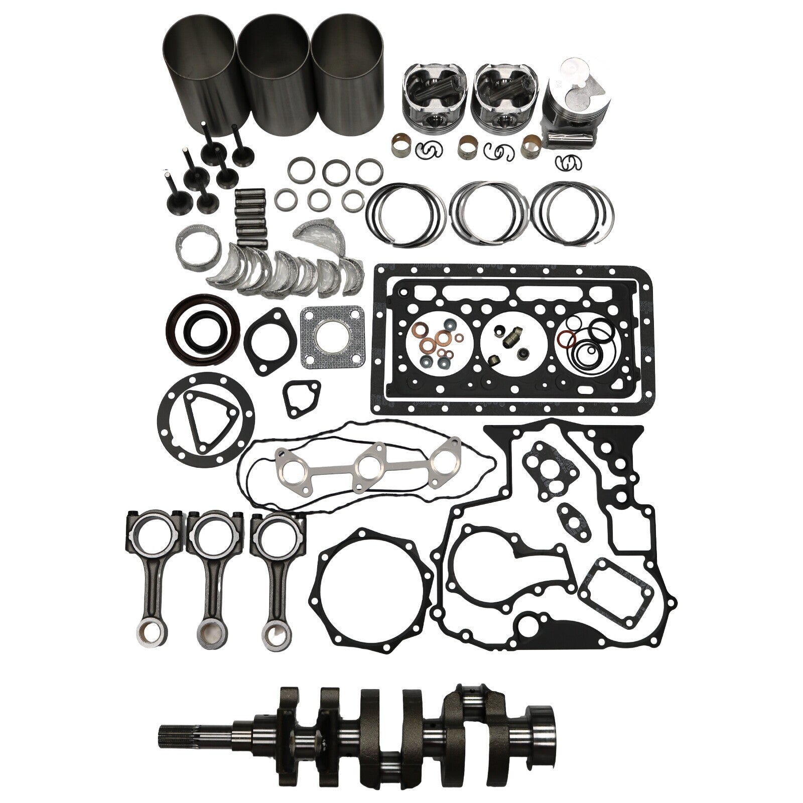 D902 Overhaul Rebuild Kit + Crankshaft +3PCS Connecting Rod For Kubota Engine
