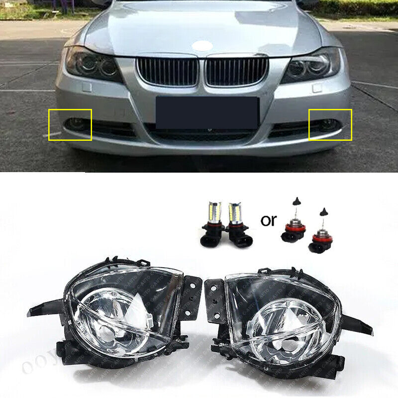 1SET For 2006-2008 for BMW E90 325i 328i 330i 335i LED Front Bumper Lamps Fog Light