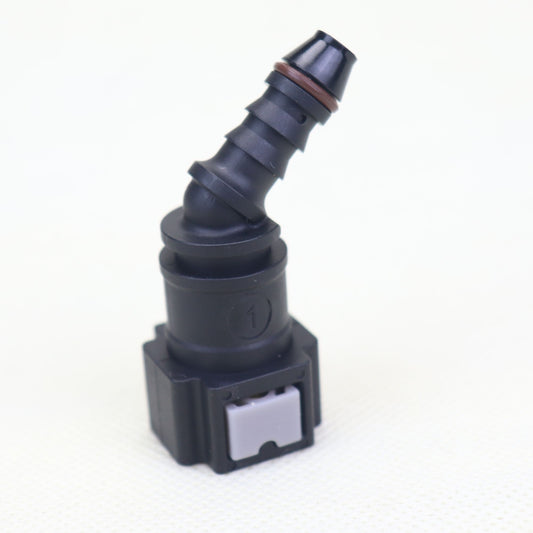 7.89mm SAE 1/4 inch (6mm) 45-degree fuel line quick-connect release disconnect hose