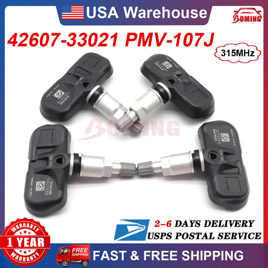 4x PMV-107J NEW TIRE PRESSURE SENSOR TPMS 42607-33021 for Toyota for Lexus for Scion