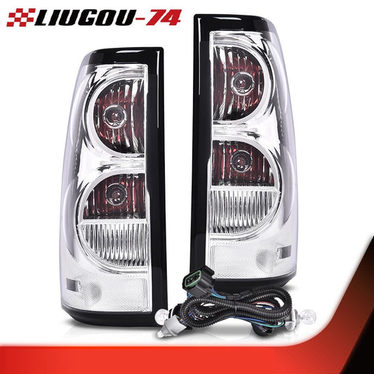 One red/clear taillight with wiring harness suitable for 2003-2006 for Chevrolet silver models.