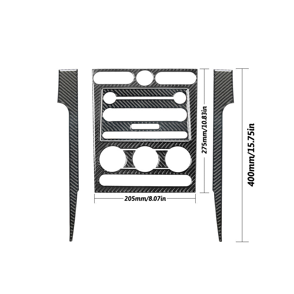 6Pcs Carbon Fiber Center Control Panel Cover Trim for Ford for Mustang 2005-2009