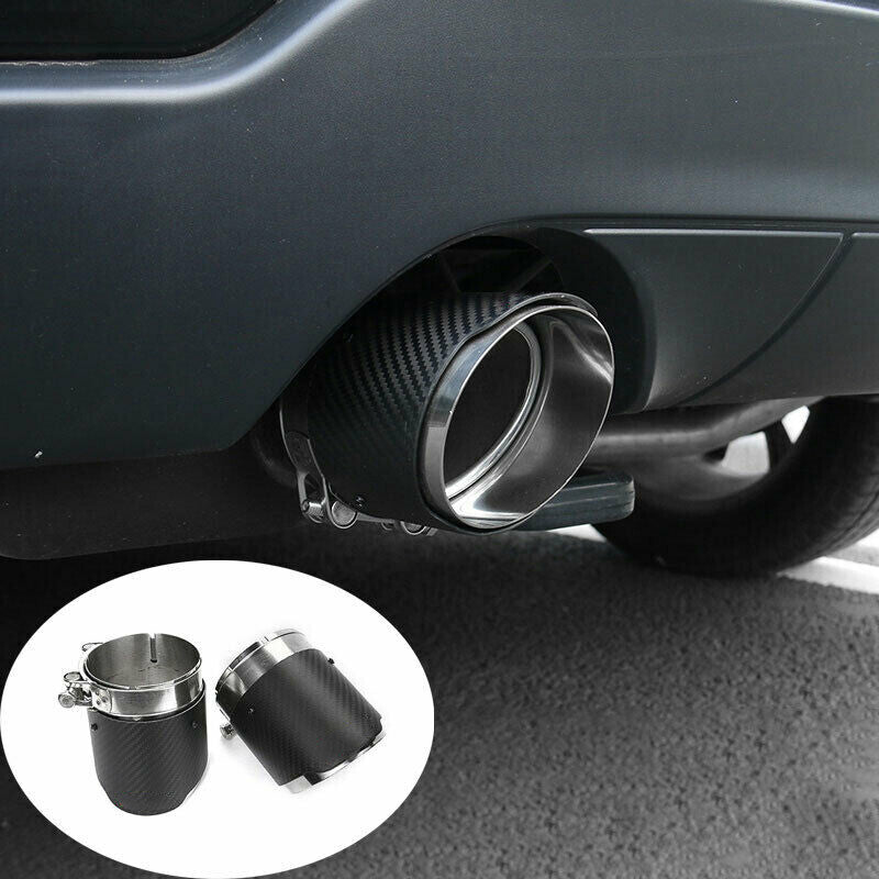 for Jeep Grand Cherokee Carbon Fiber Exhaust Muffler Tail Pipe Tip Tailpipe Trim