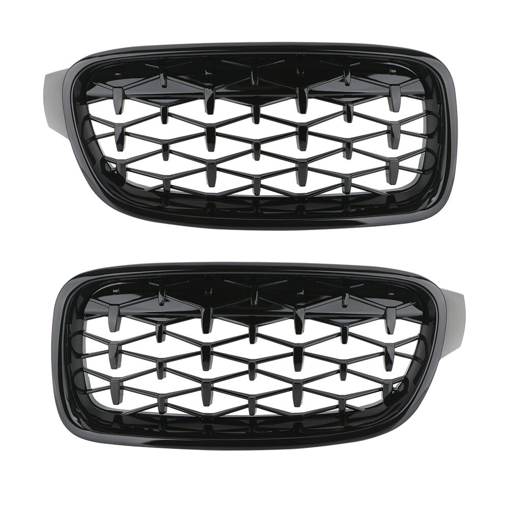 Black front kidney diamond grille for BMW F30 328i 335i (2013-2018)