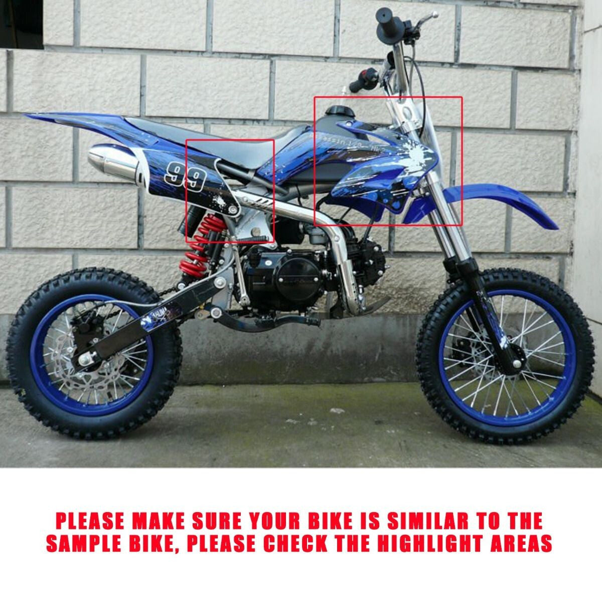 Apollo Plastic Fender Rectifier Kit with Graphics for Orion Pit Dirt Bike 125cc 150cc