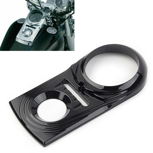 Dash Panel Insert Cover Cap Fit for Harley Softail FLSTC Street Glide Black