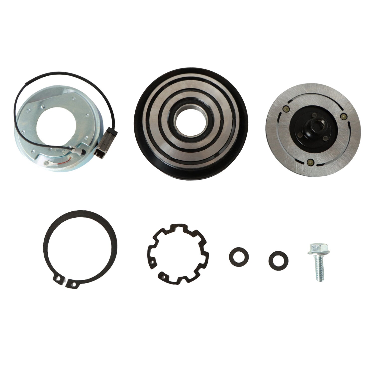 Pulley Coil Plate A/C Compressor Clutch Kit For 2002-2007 for Subaru Impreza 2.5L H4