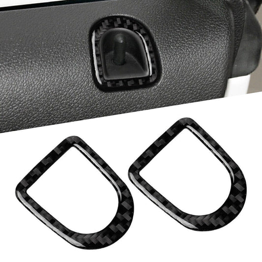 Fit for Ford for Mustang 2009-2013 2010 11 Carbon Fiber Door Lock Pins Frame Cover Trims