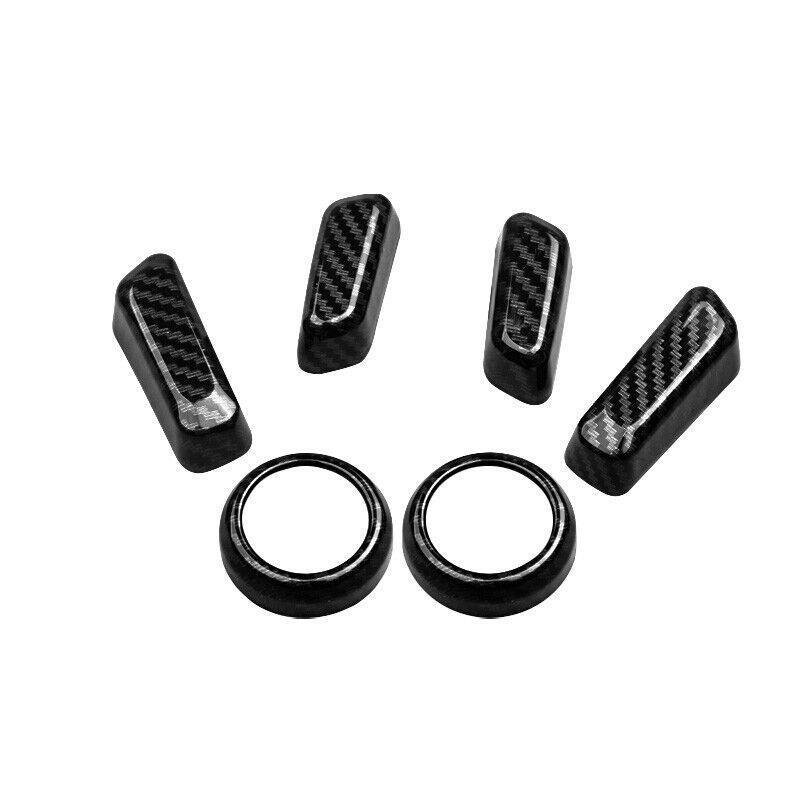 for Volvo XC40 2019-2022 Carbon Fiber for Seat Adjustment Handle Button Cover Trim