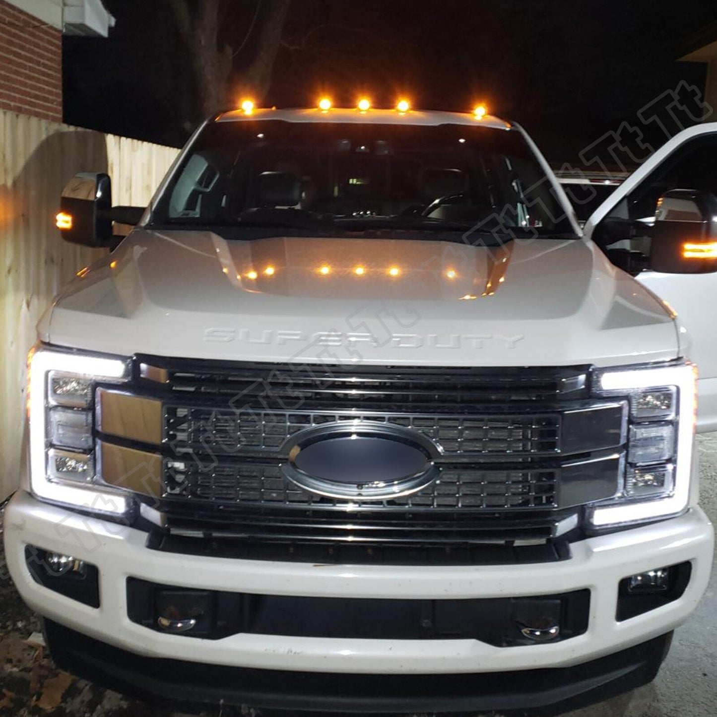 5x Super Duty LED Cab Roof Marker Lights with Clear Lenses for 2017-2022 for Ford F250 and F350