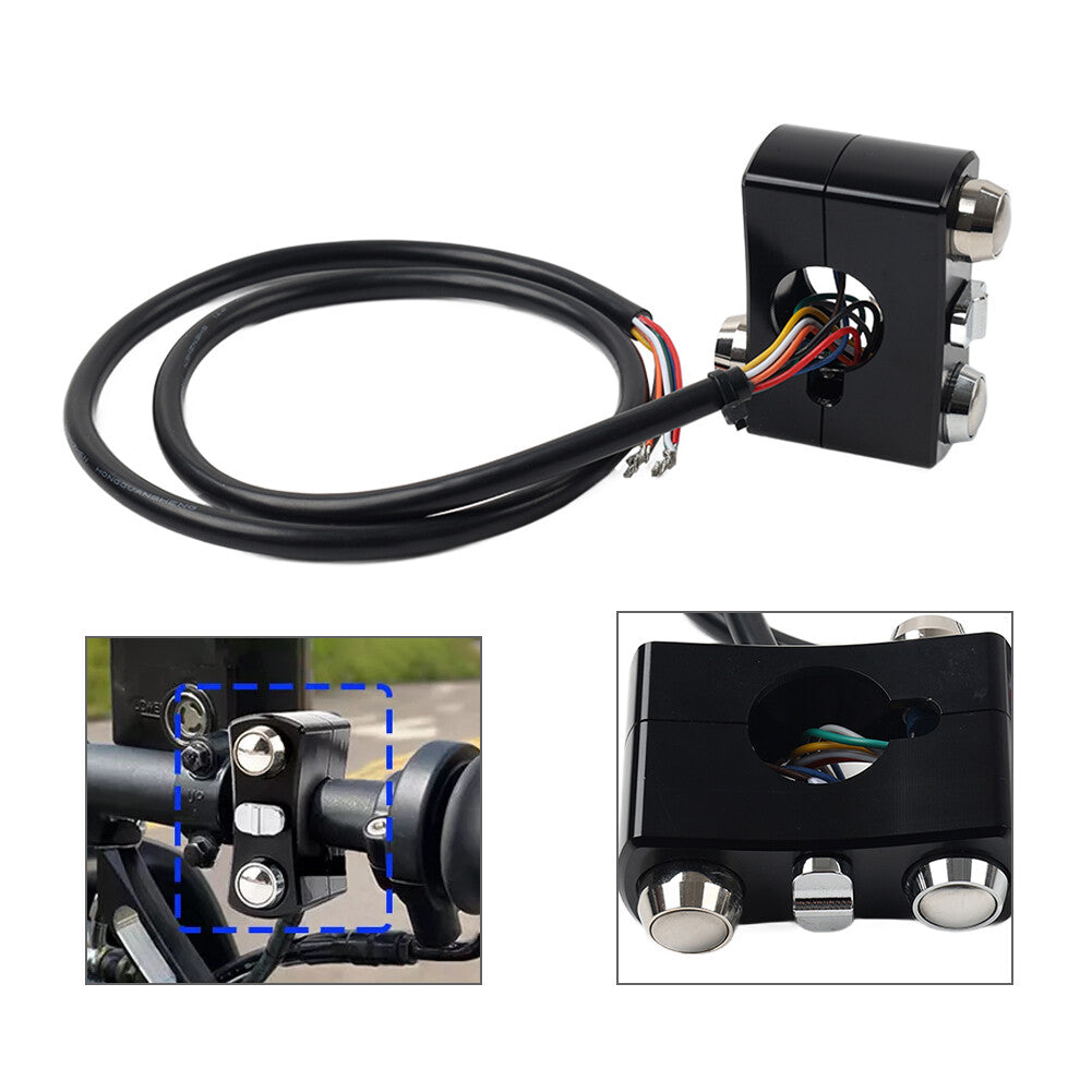 1 Motorcycle Handlebar Control Switch Horn Turn Signal Light Fit for Harley Bobber