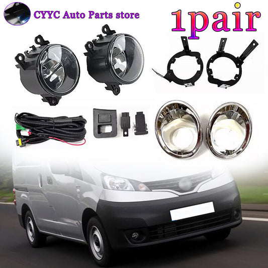 1Set Fog Lamp Light Wires Switch Cover Frame for Nissan NV200 Front Bumper