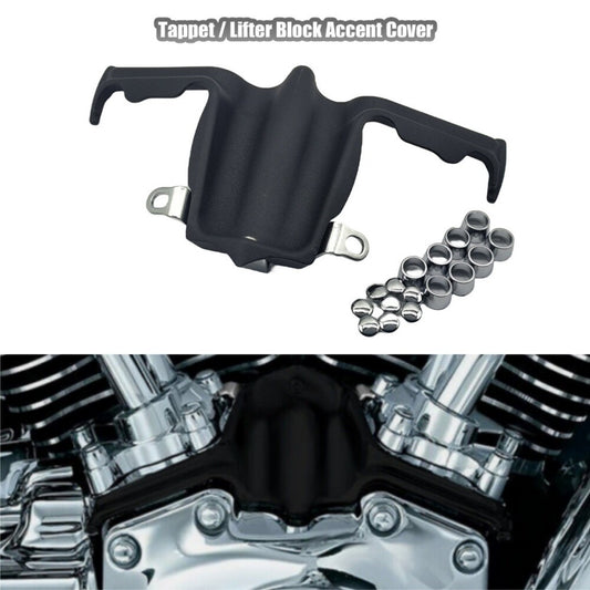 Black Tappet / Lifter Block Accent Cover for Harley Twin Cam Models Dyna 99-17