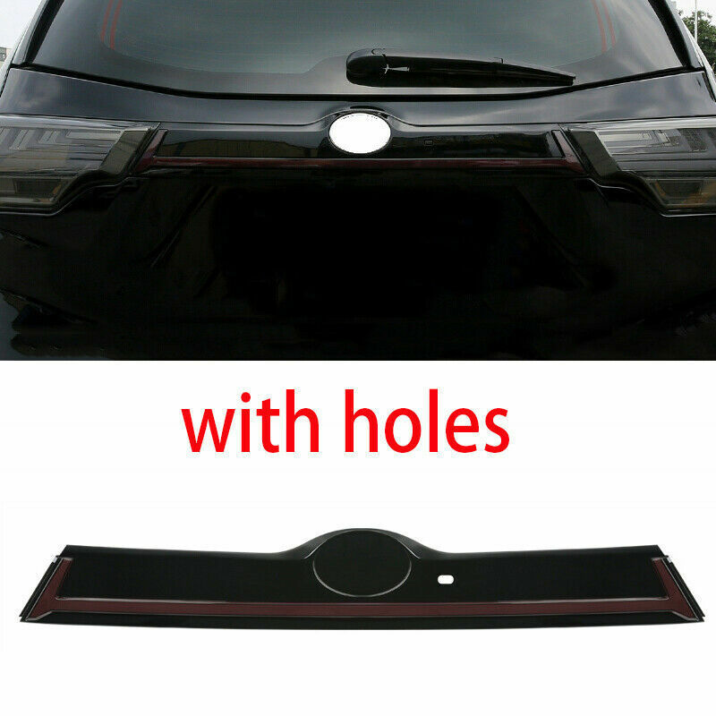 for Toyota Highlander 2015-2019 Black Rear Door Trunk LED Tail Light Cover Trim