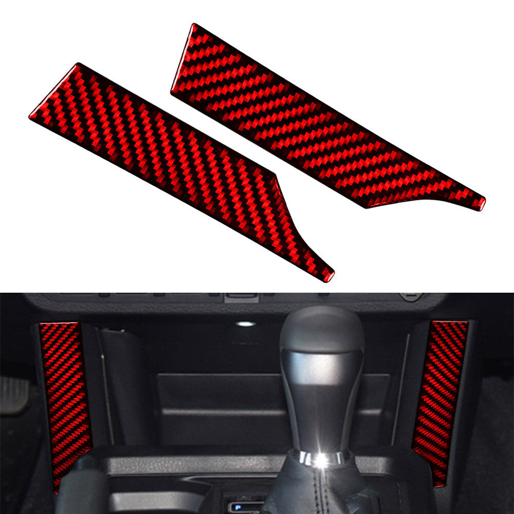 Central Console Storage Box Side Trim Cover Red Fit for Toyota Tacoma 2015-2022 LHD
