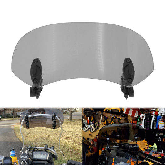 Universal Motorcycle Clip On Windshield Extension Spoiler Wind Screen Deflector