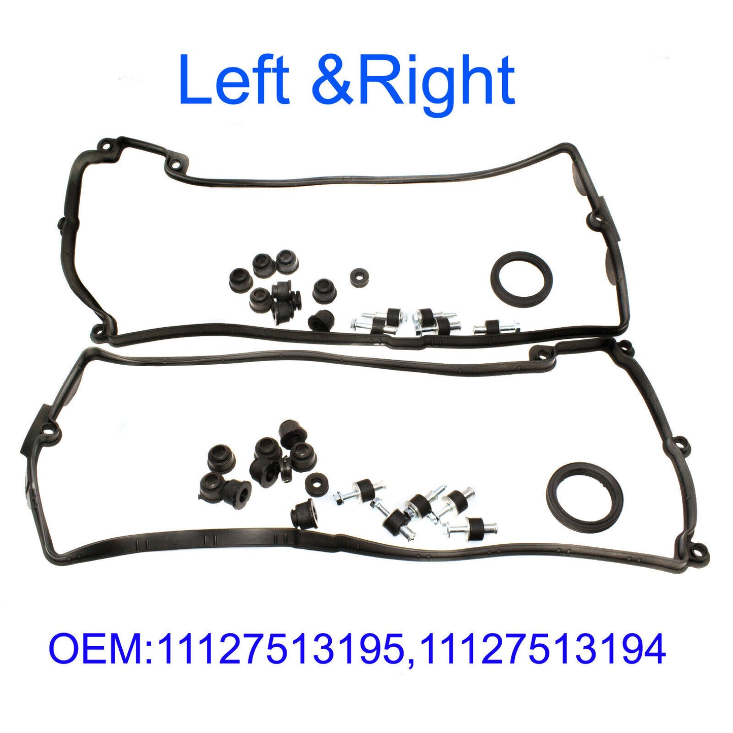 for BMW 545i 550i 650i 745i 750i X5 Valve Cover Gasket Set LH  RH 11127513194