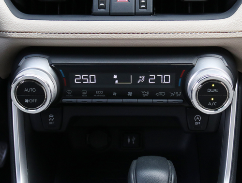 Silver Aluminum Central Console AC Switch Button Trims for Toyota RAV4 2019-2023