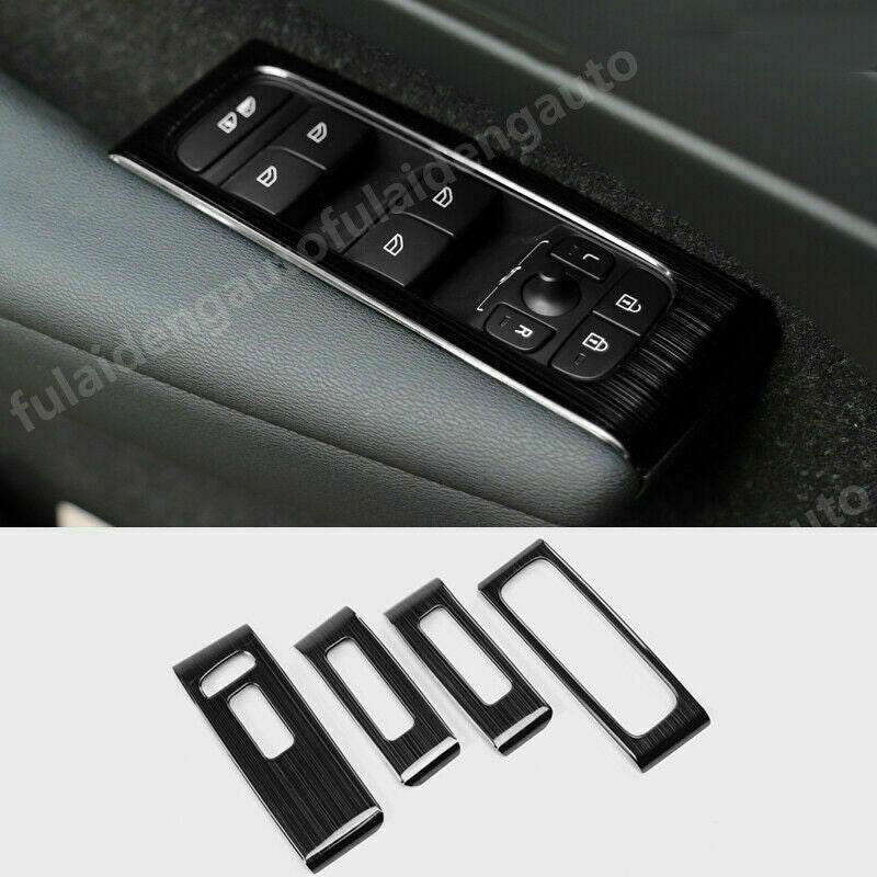 4pcs for Volvo XC40 2018 2019-2022 Black Car Window Lift Panel Switch Cover Trim