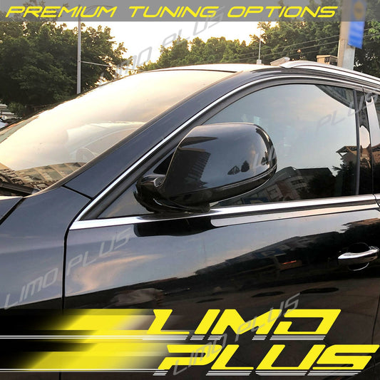 2-Piece Glossy Black Mirror Protective Case for Audi Q5, SQ5, Q7, SQ7 10-15 with Lane Assist