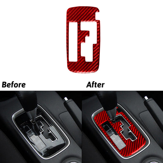 Red Carbon Fiber Automatic Gear Shift Trim for Mitsubishi Outlander 2014-2016