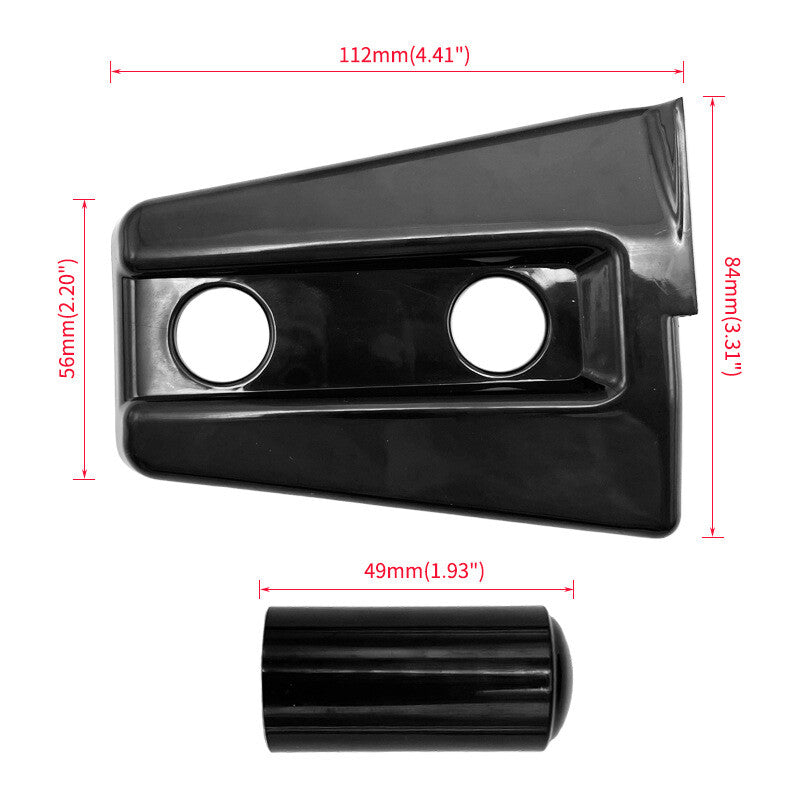 8¡Á Black Car Hood Hinge Door Hinge Cover Trim for Jeep for Wrangler JK JKU 2007-2018
