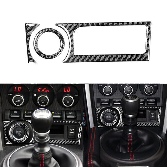 Carbon Fiber Inner Storage Box Panel Trim Cover for Subaru BRZ for Toyota 2017-2019
