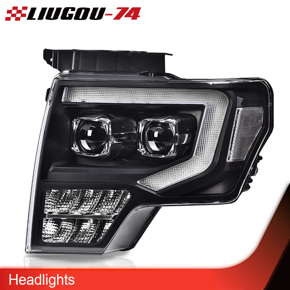 Suitable for 2009-2014 for Ford F-150 LED projector headlights, taillights, and brake lights.