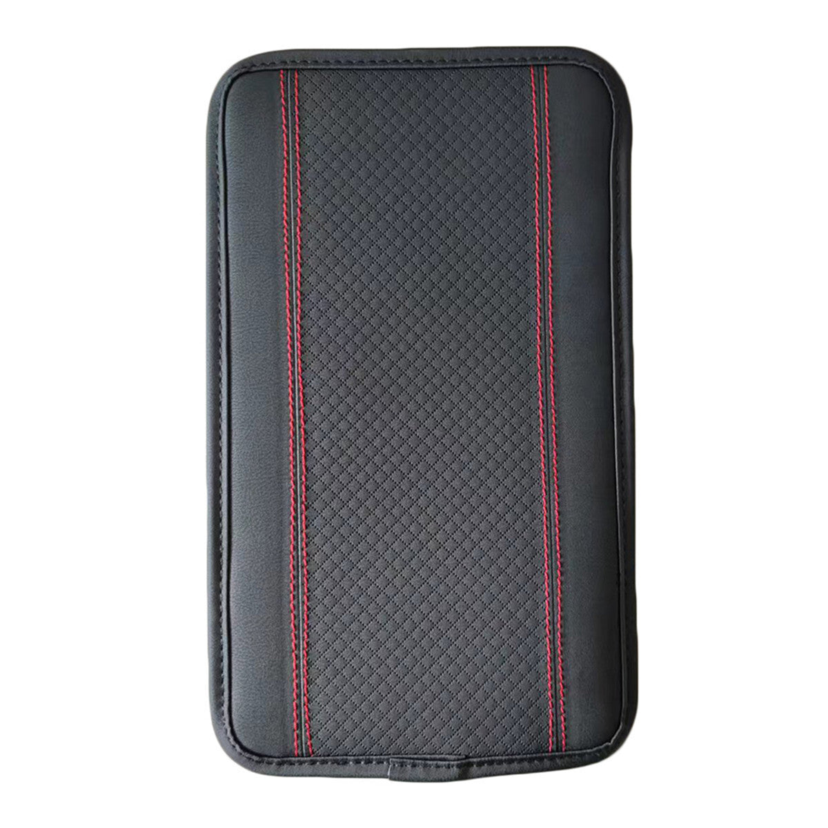 Car Armrest Box Pad Mat Protector Cover PU Embossed Breathable Accessories