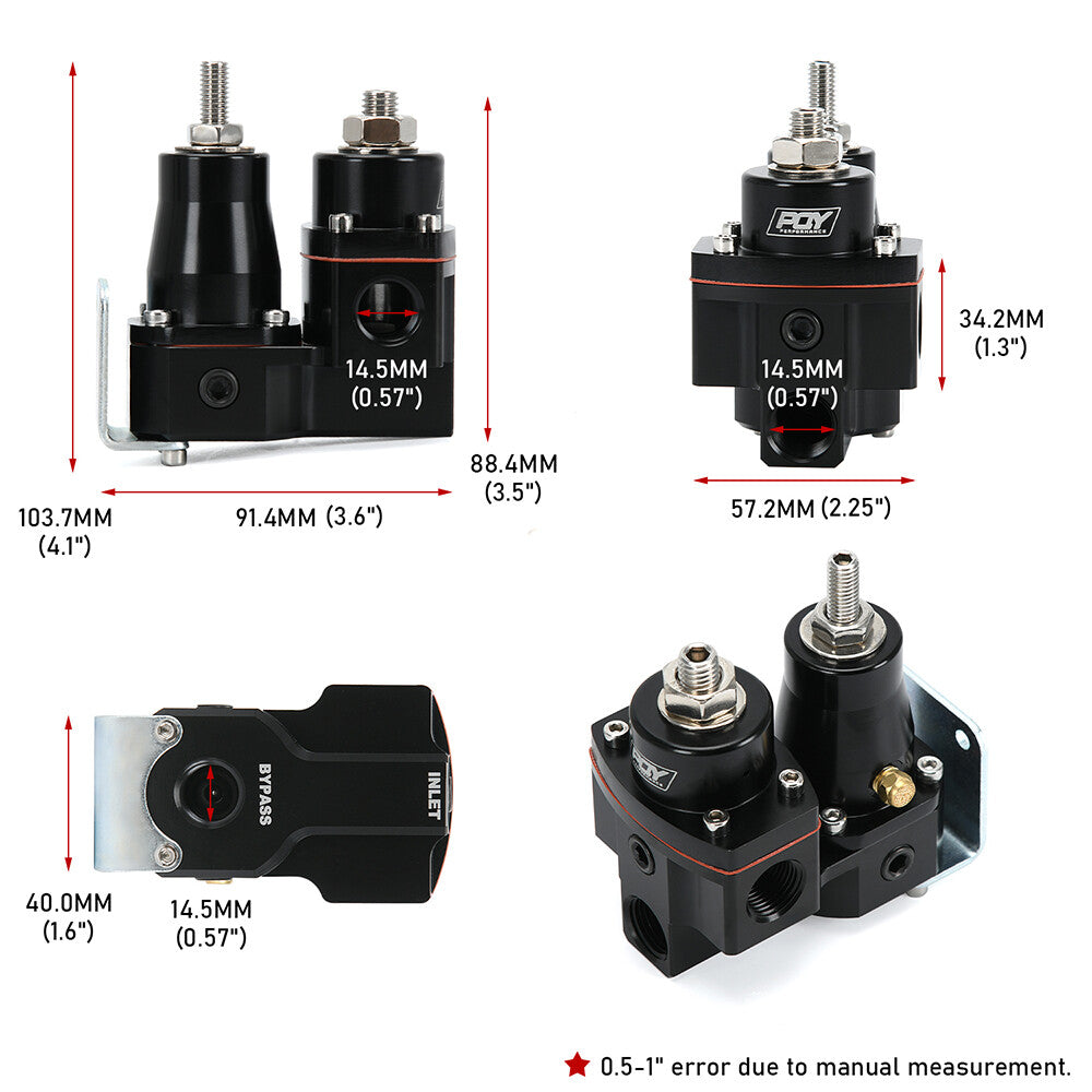 EFI to Carb Dual Stage Fuel Pressure Regulator All-in-one Carburetor 3/8 NPT