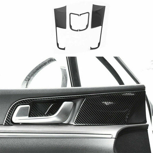 for Kia K5 2021-2023 Carbon Fiber Steel Inner Door Handle Bowl frame Cover Trim