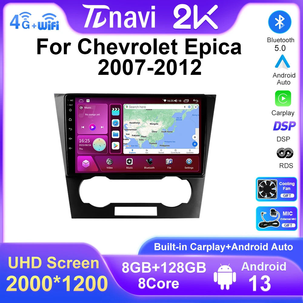 for Chevrolet Chevy Epica 1 2007-2012 CarPlay Car Stereo Radio GPS Player Screen