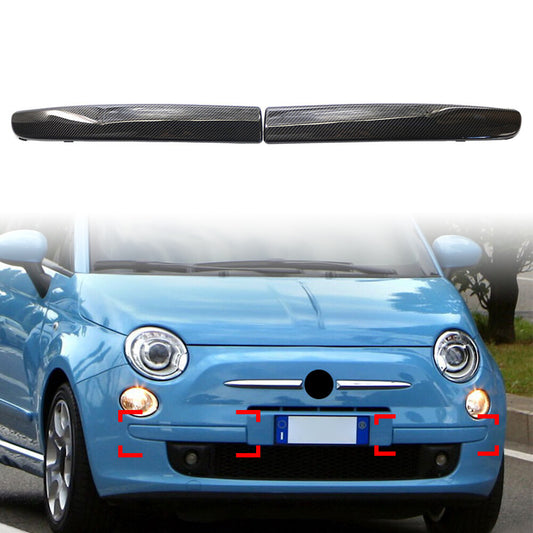 for Fiat 500 2007-15 2008 2009 10 735455056 735455057 Front Bumper Moulding Trim