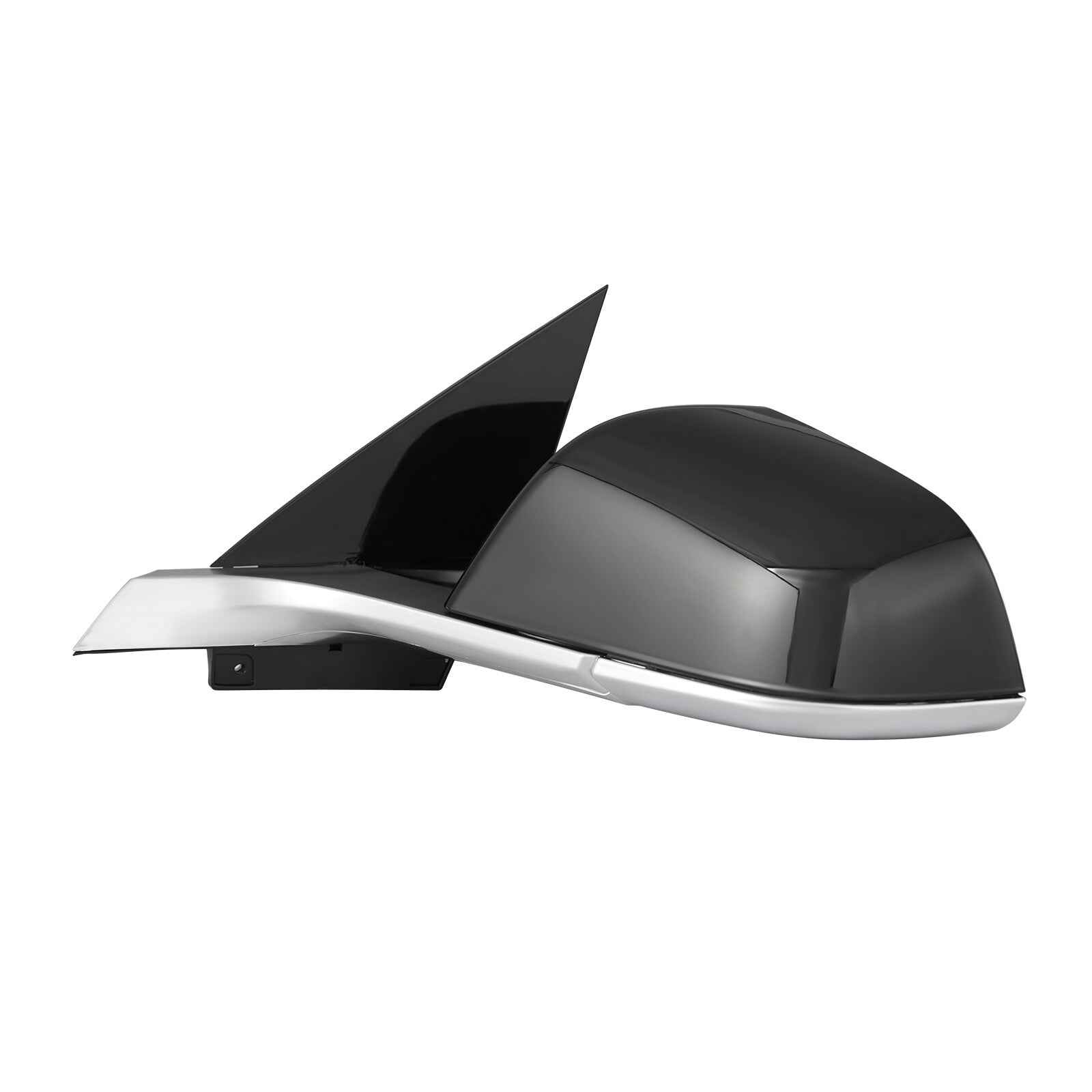 Black chrome alloy left clubside mirror for 2017-2023 for Tesla Model 3