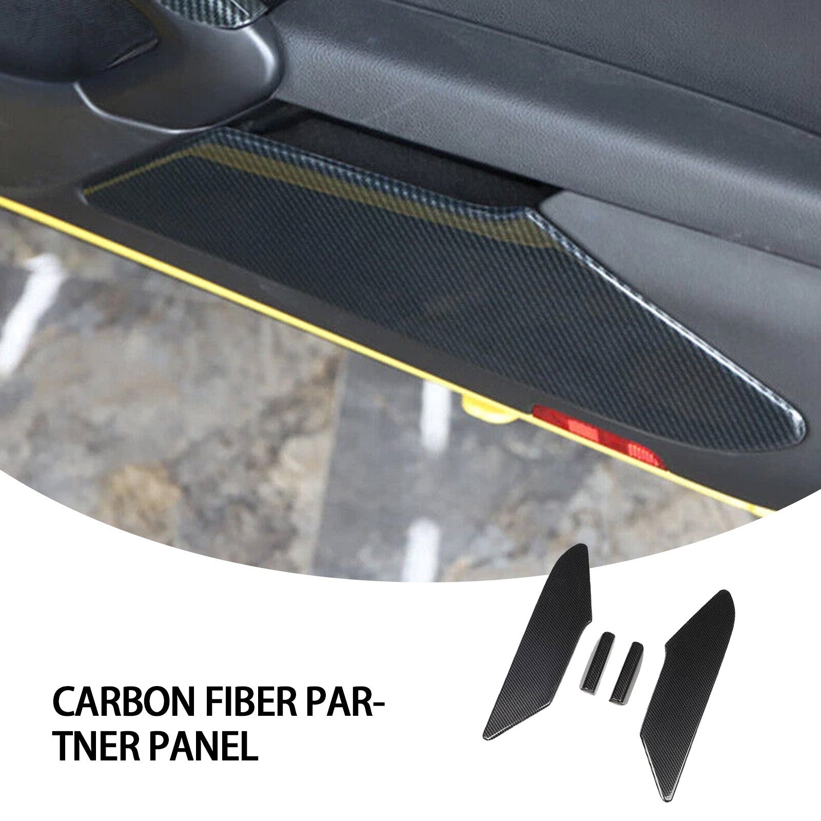 Carbon fiber door kick guard cover trim for Porsche 718 for 911 2013 - 19