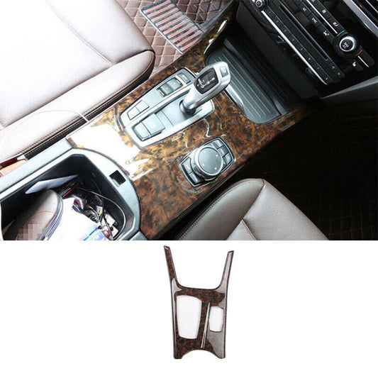 for BMW X3 F25 2014-2017 Wood Grain Central Console Gear Shift Frame Cover Trim