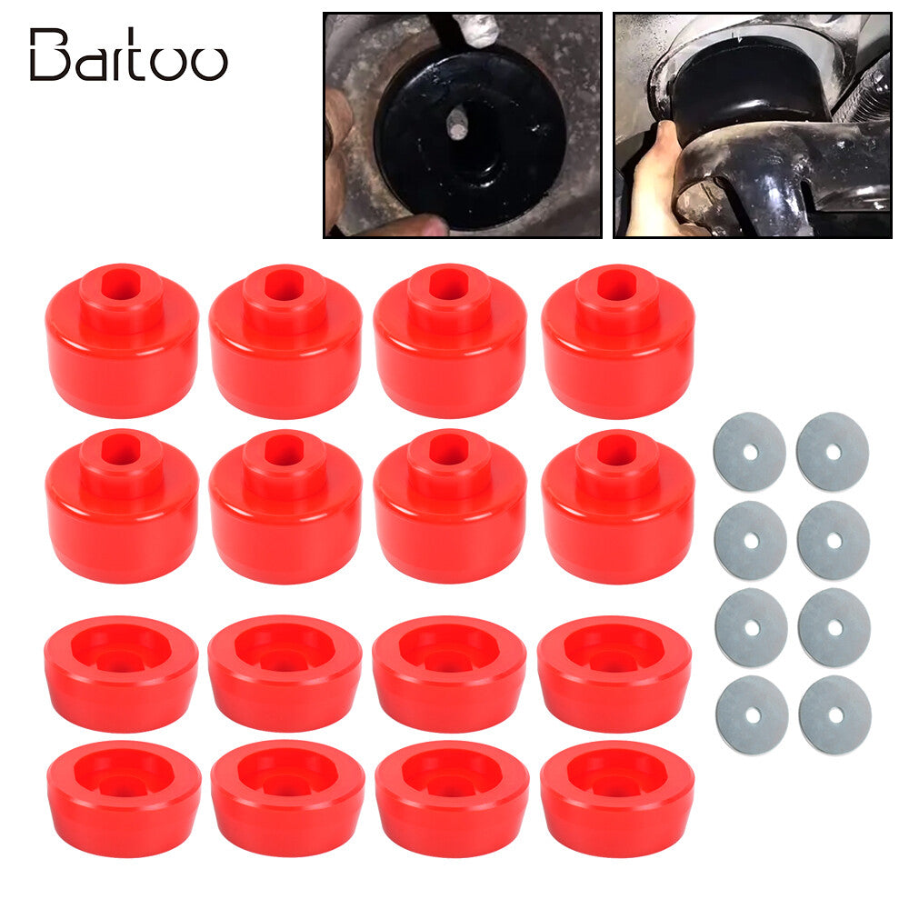 Red Body Cab Mount Bushing Kit For 99-14 Silverado for Sierra 1500/2500