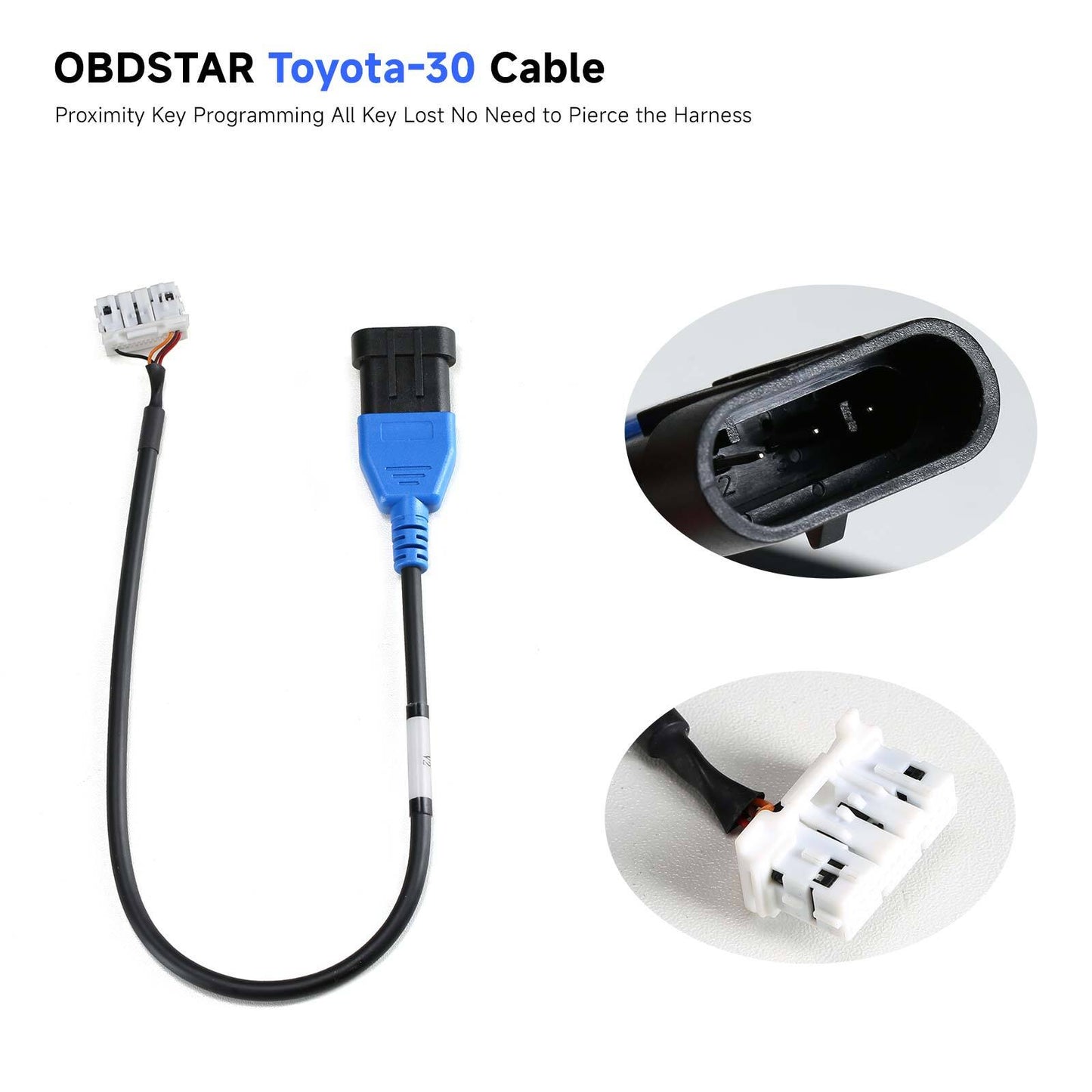OBDSTAR for Toyota -30 Cable Support 4A and 8A-BA All Key Lost for X300 DP PLUS