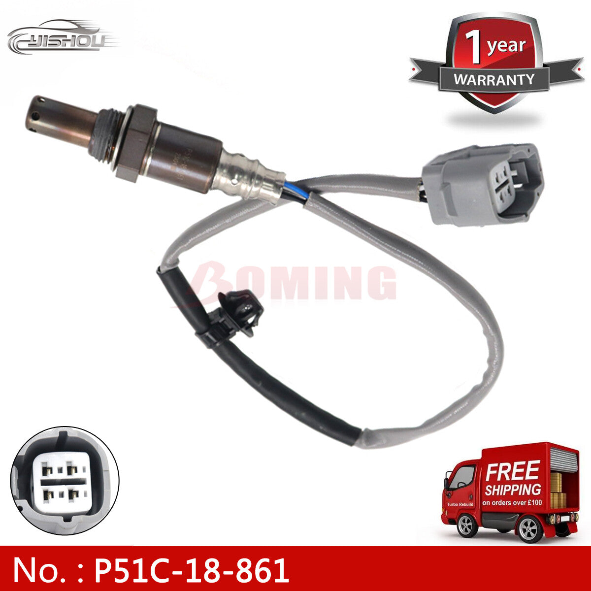 P51C-18-861 Downstream Oxygen Sensor Suitable for Mazda CX-3 MX-5 for Toyota Yaris iA (New)