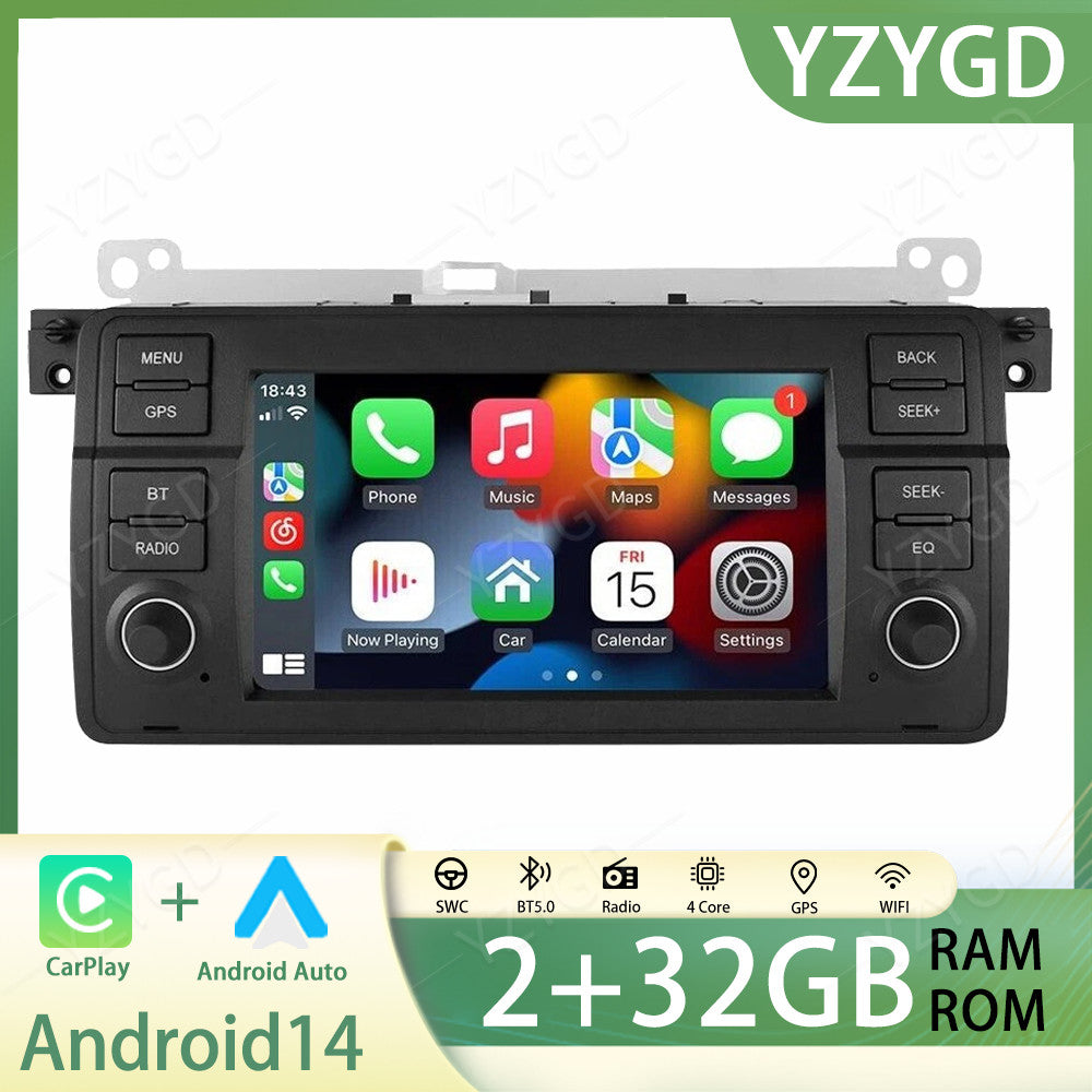 Touch Screen Car Radio CarPlay WiFi for BMW E46 2-Door Coupe 1999-2006 GPS Navi